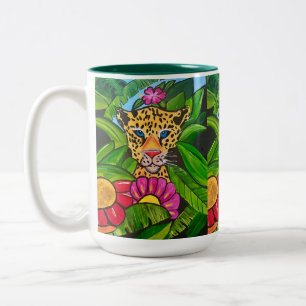 Caneca De Café Em Dois Tons O Jaguar