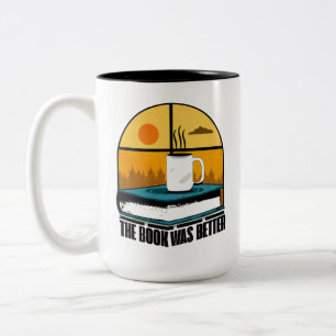 Caneca De Café Em Dois Tons O livro estava melhor