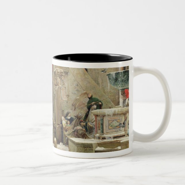 Caneca De Café Em Dois Tons O lobo de Gubbio, 1877 (Direita)