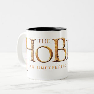Caneca De Café Em Dois Tons O logotipo de hobbit é texturizado