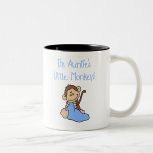 Caneca De Café Em Dois Tons O Macaco do Auntie azul