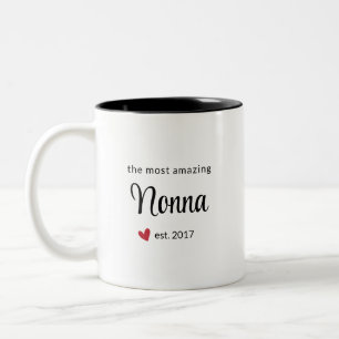 Caneca De Café Em Dois Tons O mais incrível presente de fotos de nonna no últi