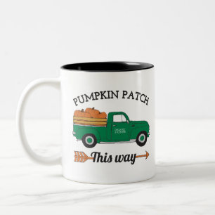 Caneca De Café Em Dois Tons O Melhor Caminhão de Fazendas de Pumpkin e Vintag