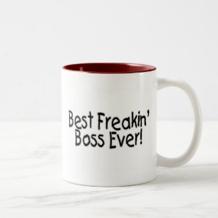Caneca De Café Em Dois Tons O melhor chefe de Freakin nunca