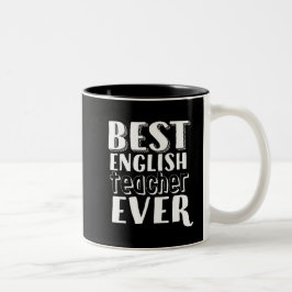 Caneca De Café Em Dois Tons O melhor dote de professor de inglês nunca