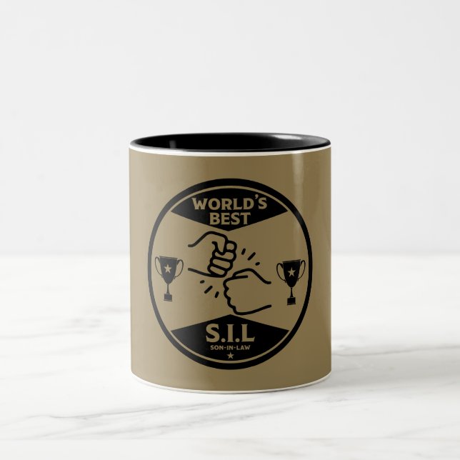 Caneca De Café Em Dois Tons O melhor genro do mundo (Centro)