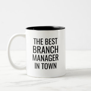 Caneca De Café Em Dois Tons O Melhor Gerente Na Cidade