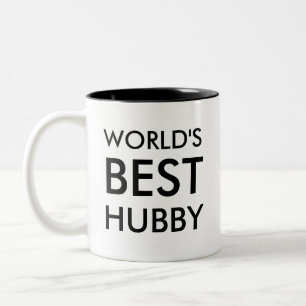 Caneca De Café Em Dois Tons O melhor Hubby Mug do mundo Denda de dia de São