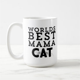 Caneca De Café Em Dois Tons O melhor Mama Gato dos mundos