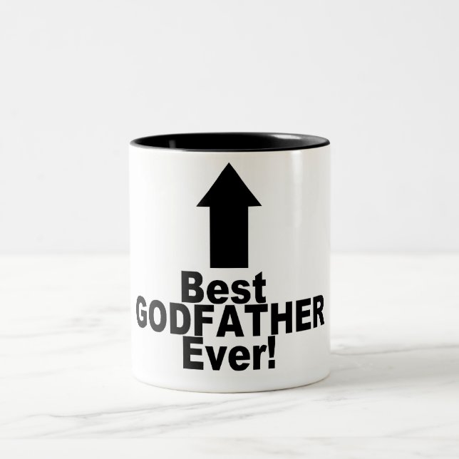 Caneca De Café Em Dois Tons O melhor padrinho nunca (Centro)