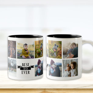 Caneca De Café Em Dois Tons O Melhor Pai De Mug Personalizado De Fotografias