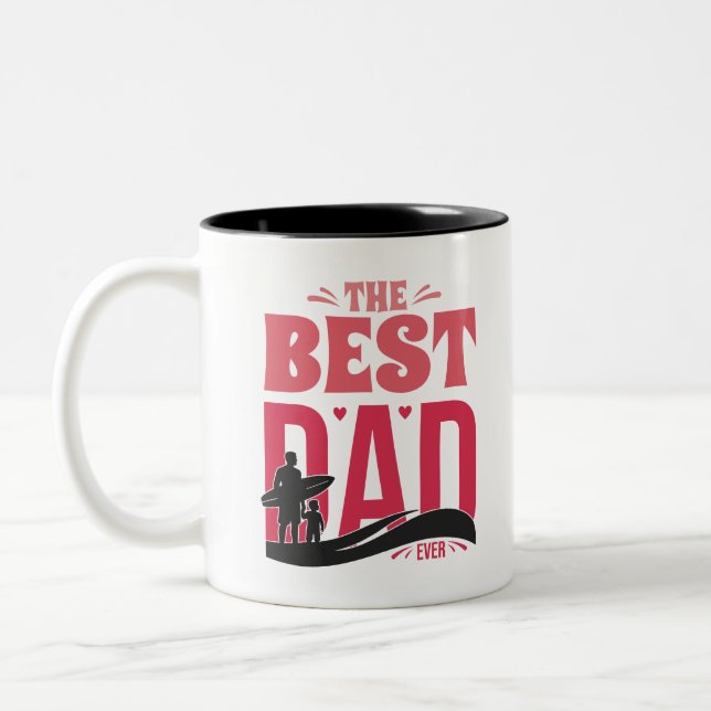 Caneca De Café Em Dois Tons O Melhor Pai de Todos (Esquerda)