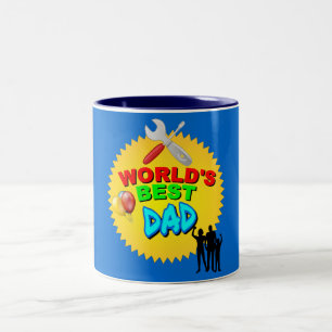 CANECA DE CAFÉ EM DOIS TONS O MELHOR PAI DO MUNDO
