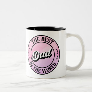 Caneca De Café Em Dois Tons O melhor Pai do mundo a alarmar o coração do pai