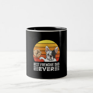 Caneca De Café Em Dois Tons O melhor Pai francês jamais Pai para o Bulldog fr