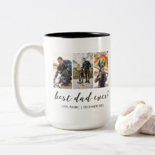 Caneca De Café Em Dois Tons O Melhor Pai Nunca Guarda Foto Múltipla