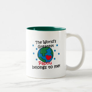 Caneca De Café Em Dois Tons O melhor Papou pertence-me