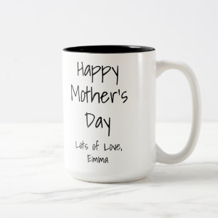 Caneca De Café Em Dois Tons O melhor presente de Dia de as mães da mãe minimal