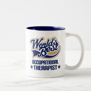 Caneca De Café Em Dois Tons O melhor terapeuta ocupacional dos mundos