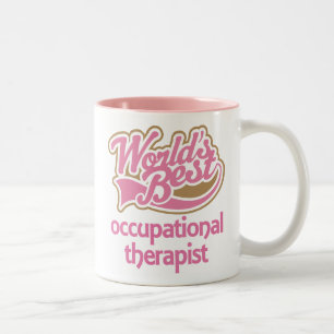 Caneca De Café Em Dois Tons O melhor terapeuta ocupacional dos mundos