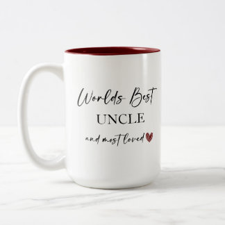 Caneca De Café Em Dois Tons O melhor tio do mundo e o mais amado presente de f