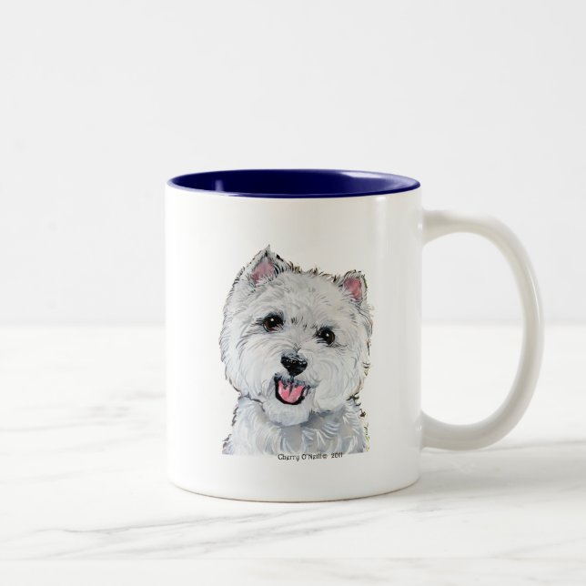Caneca De Café Em Dois Tons O melhor Westie! (Direita)