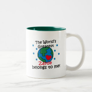 Caneca De Café Em Dois Tons O melhor Zayde pertence-me