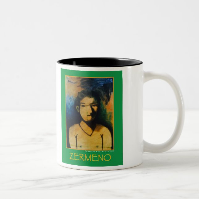 Caneca De Café Em Dois Tons "O menino do Harlequin " (Direita)