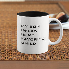 Caneca De Café Em Dois Tons O Meu Filho em Direito é O Meu Filho Moderno Perso