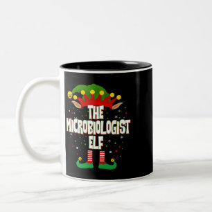 Caneca De Café Em Dois Tons O Microbiólogo Elf Christmas