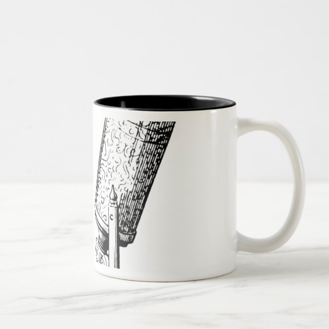 Caneca De Café Em Dois Tons O microscópio de Robert Hooke (Direita)