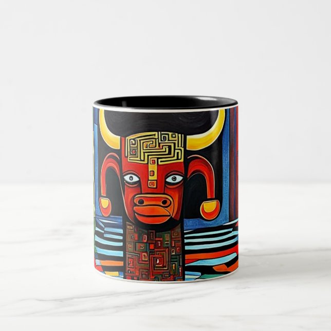 Caneca De Café Em Dois Tons O Minotauro espera (Centro)