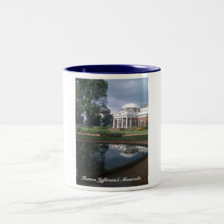Caneca De Café Em Dois Tons O Monticello de Thomas Jefferson
