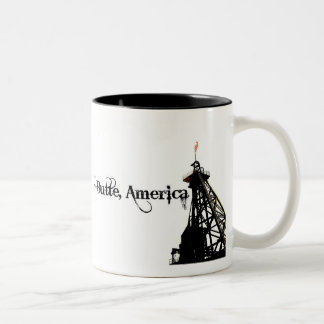 Caneca De Café Em Dois Tons O montículo, América dois tonificou a caneca de