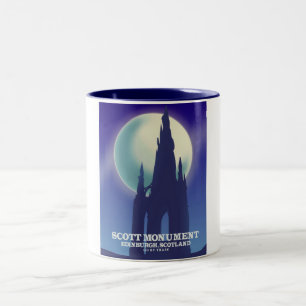 Caneca De Café Em Dois Tons O Monumento Scott, Edimburgo, Escócia