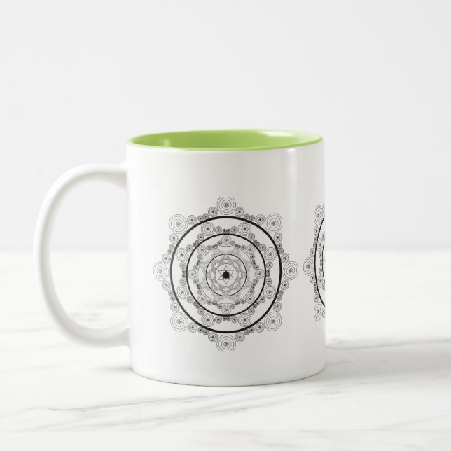 Caneca De Café Em Dois Tons O Mug de Mandala (Esquerda)