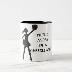 CANECA DE CAFÉ EM DOIS TONS O MUG PARA UMA "MÃE ORGULHOSA DE UM CHEERLEADER"