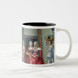 Caneca De Café Em Dois Tons O nascimento de St John o baptista (fresco) (veja