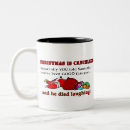 Caneca De Café Em Dois Tons O Natal foi cancelado