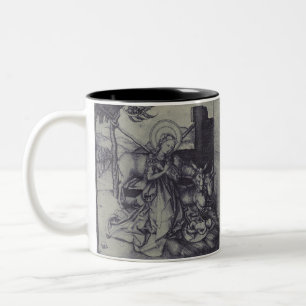 Caneca De Café Em Dois Tons O Natal Natividade Stark Ink Art