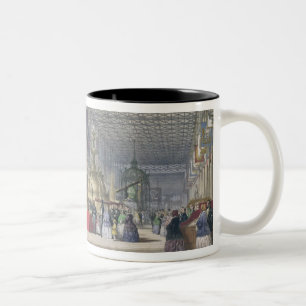 Caneca De Café Em Dois Tons O Nave britânico da grande exposição, 1851 (co