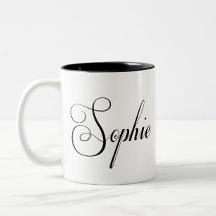 Caneca De Café Em Dois Tons O Nome Dela É Sophie Calligraphy