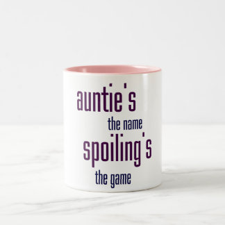Caneca De Café Em Dois Tons O nome do Auntie, estragando o jogo