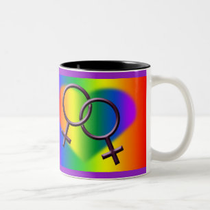 Caneca De Café Em Dois Tons O orgulho gay agride presentes dos copos do