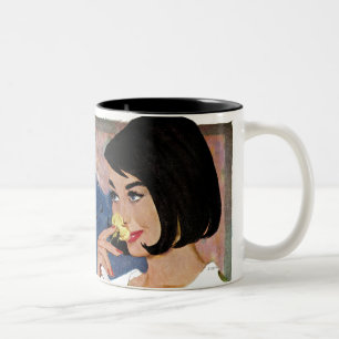 Caneca De Café Em Dois Tons O ouro aumentou