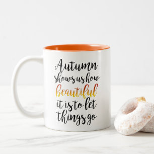 Caneca De Café Em Dois Tons O outono nos mostra