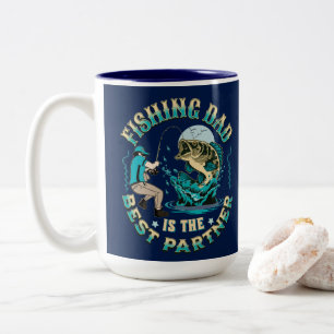 Caneca De Café Em Dois Tons O Pai De Pesca É O Melhor Parceiro