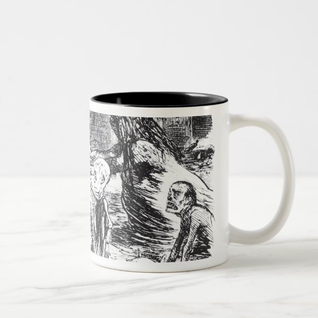 Caneca De Café Em Dois Tons O pai Tamisa introduz sua prole (Direita)