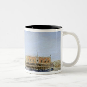 Caneca De Café Em Dois Tons O palácio do Doge do della de Santa Maria