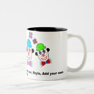 Caneca De Café Em Dois Tons O palhaço, personaliza-me! Mude a cor da caneca,